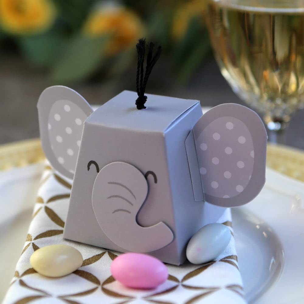 Kate Aspen 96PCS Elephant Favor Boxes - Bulk Animal-Themed Party Candy Containers for Birthdays, Baby Showers & Anniversaries | Perfect for Wedding Favors, Kids Parties & Special Event Treats