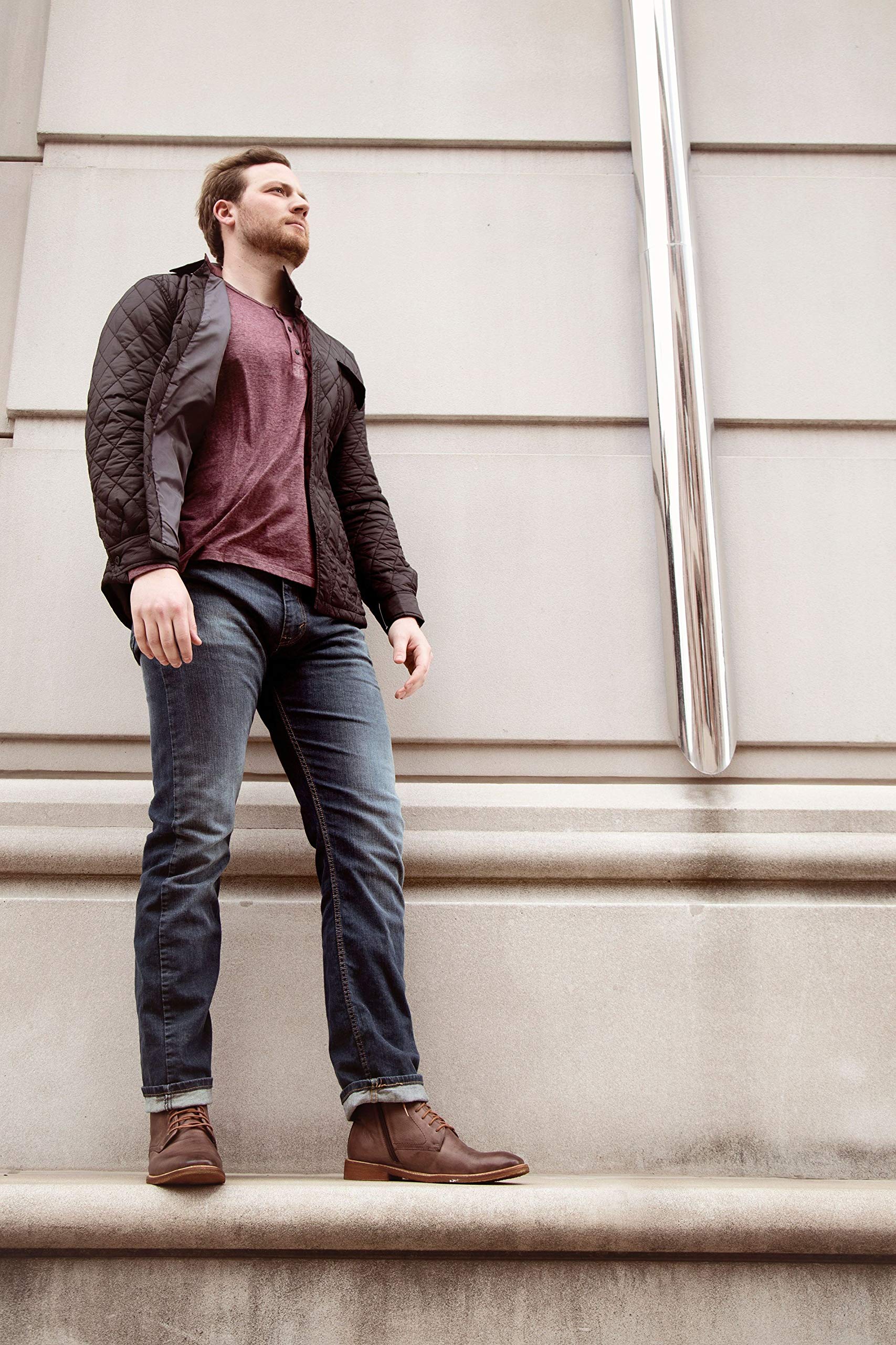 Testosterone ALLOW ME Men's Leather Derby Boots with Flex Sole - Comfortable & Stylish for Work, Casual Wear & Outdoor Activities