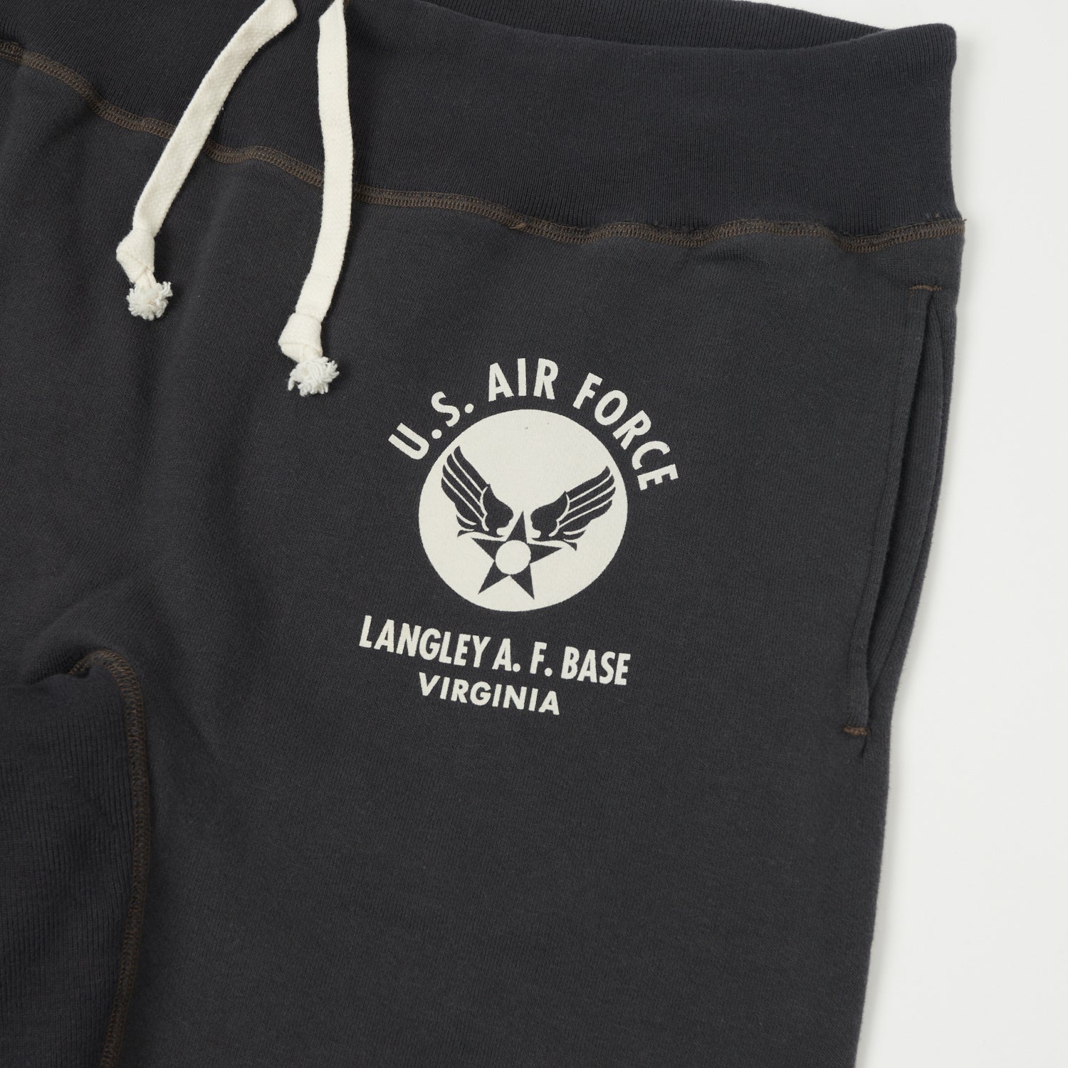 Buzz Rickson's U.S. Air Force Academy Sweatpants - Black | Premium Military-Inspired Joggers for Men | Gym, Lounge & Casual Wear