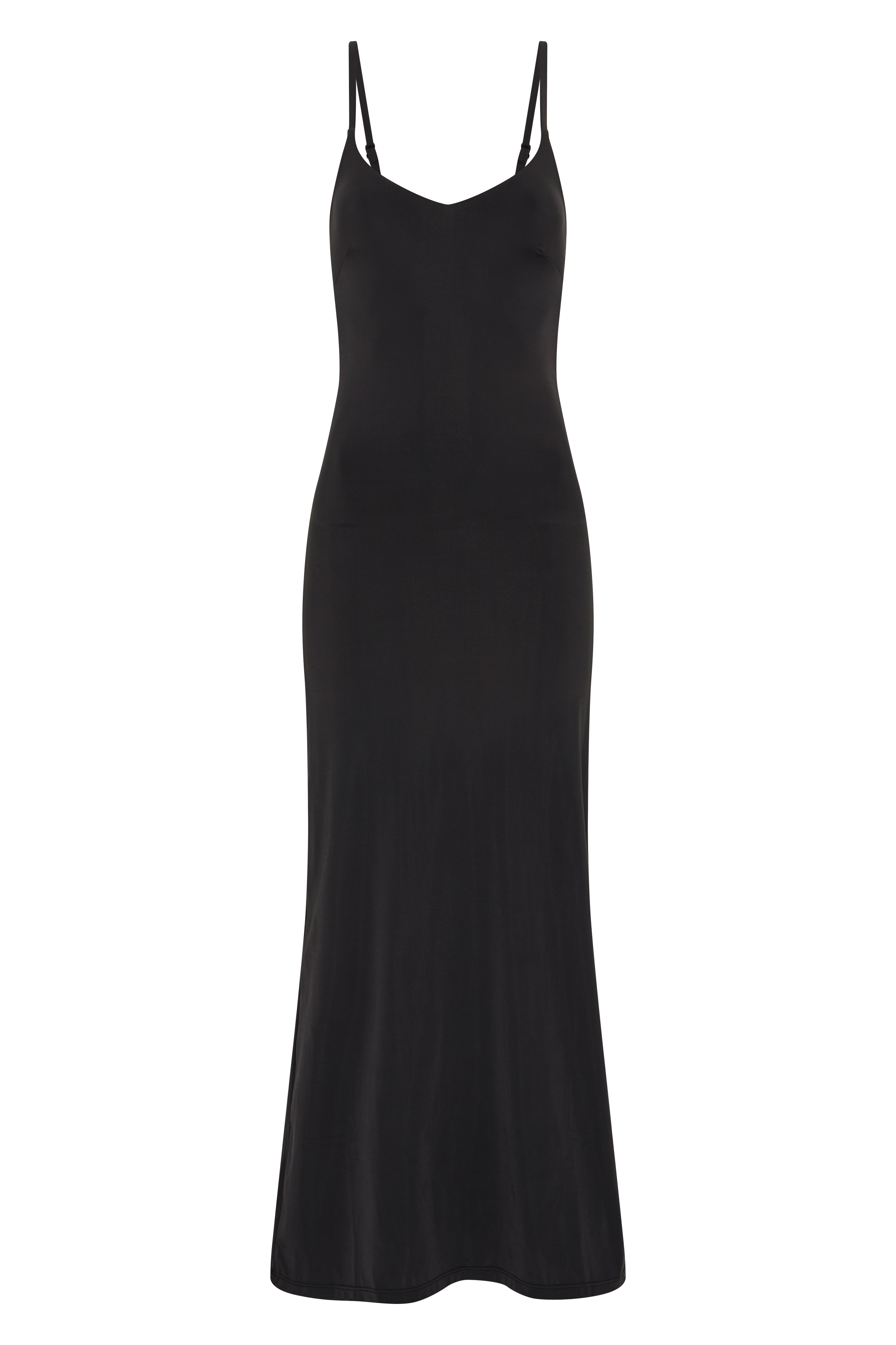 Black Midi Slip Dress - Elegant & Comfortable for Casual Outings, Date Nights & Special Occasions
