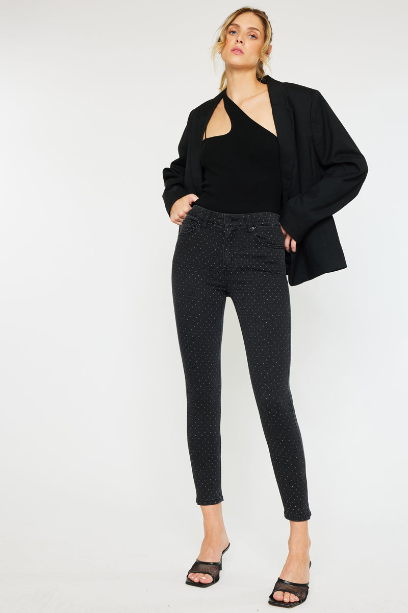Avrielle Women's High Rise Ankle Skinny Jeans - Stretch Denim Pants for Casual Wear & Everyday Outfits