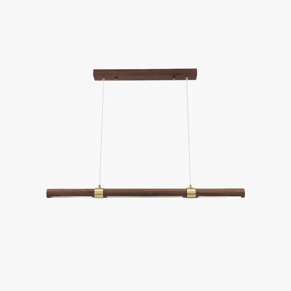 Modern Wooden Pendant Light - Slender Cylinder Design for Dining Room, Kitchen Island & Breakfast Nook | Rustic Farmhouse Ceiling Lighting Fixture