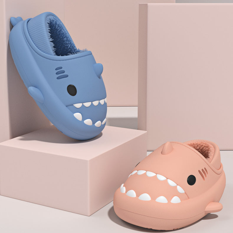 Sharkicks Basic Winter Kids Heel Covered Shark Slippers - Warm & Comfortable House Shoes for Boys & Girls - Perfect for Indoor Play, Lounging & Holiday Gifts