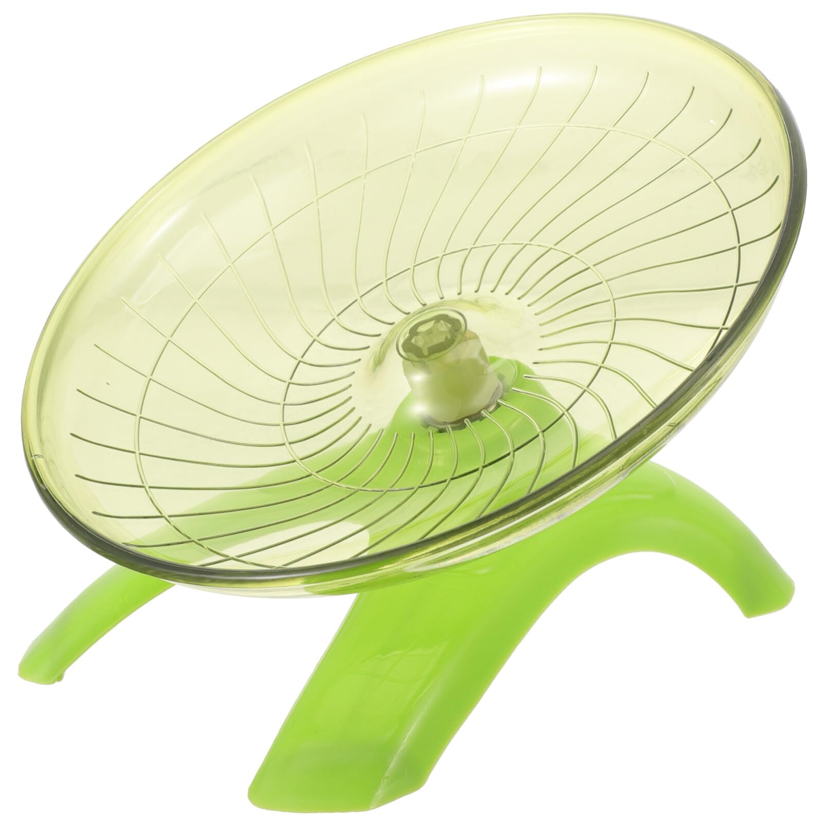 Balacoo Silent Hamster Exercise Wheel - Flying Saucer Running Wheel for Hamsters, Hedgehogs & Chinchillas - Quiet Small Pet Toy in Light Green - Perfect for Cage Exercise & Nighttime Play