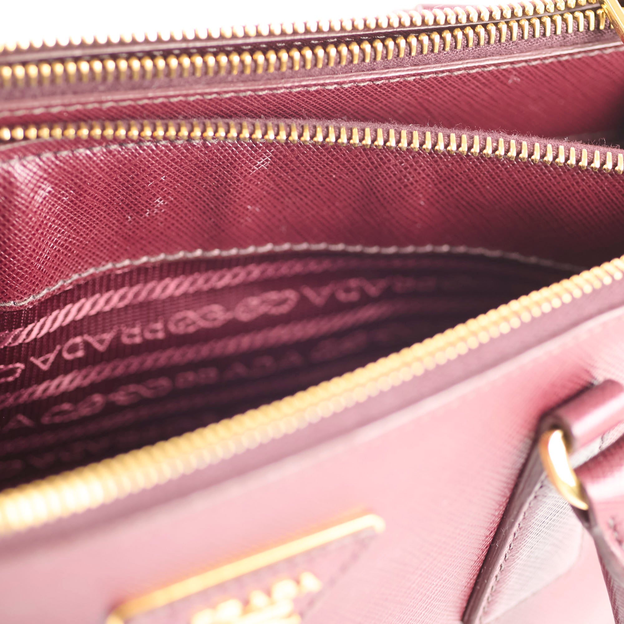 Prada Galleria Saffiano Leather Tote Bag for Women - Burgundy Luxury Handbag - Perfect for Work, Travel & Everyday Use