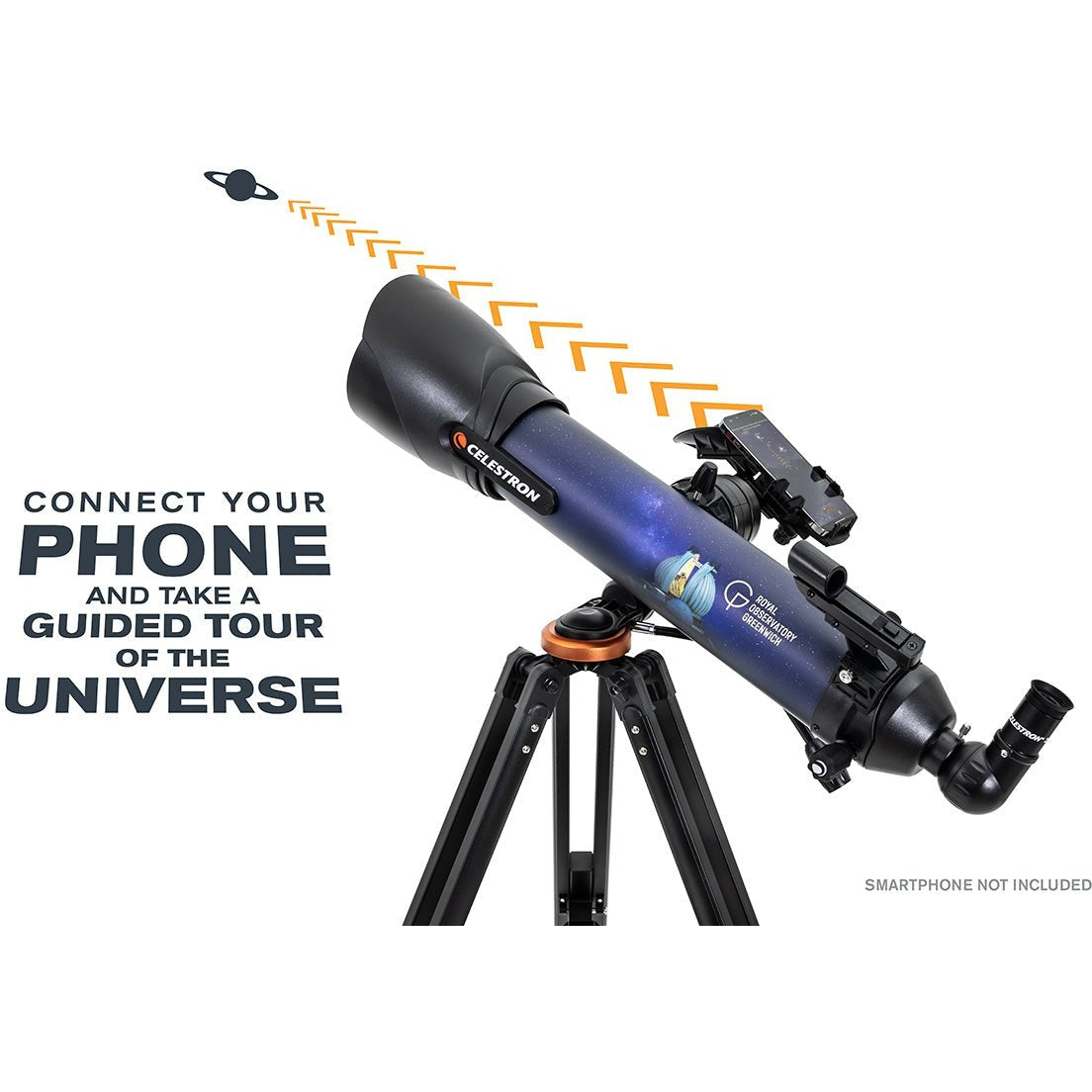 Celestron StarSense Explorer DX 100AZ Smartphone-Enabled Refractor Telescope with Royal Observatory Greenwich Edition - Perfect for Stargazing, Astronomy Beginners & Night Sky Exploration
