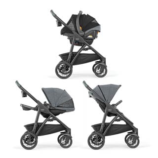 Chicco Corso Primo ClearTex Travel System - Lightweight Stroller with Infant Car Seat | Perfect for Newborns to Toddlers | Ideal for Travel, Shopping & Daily Walks