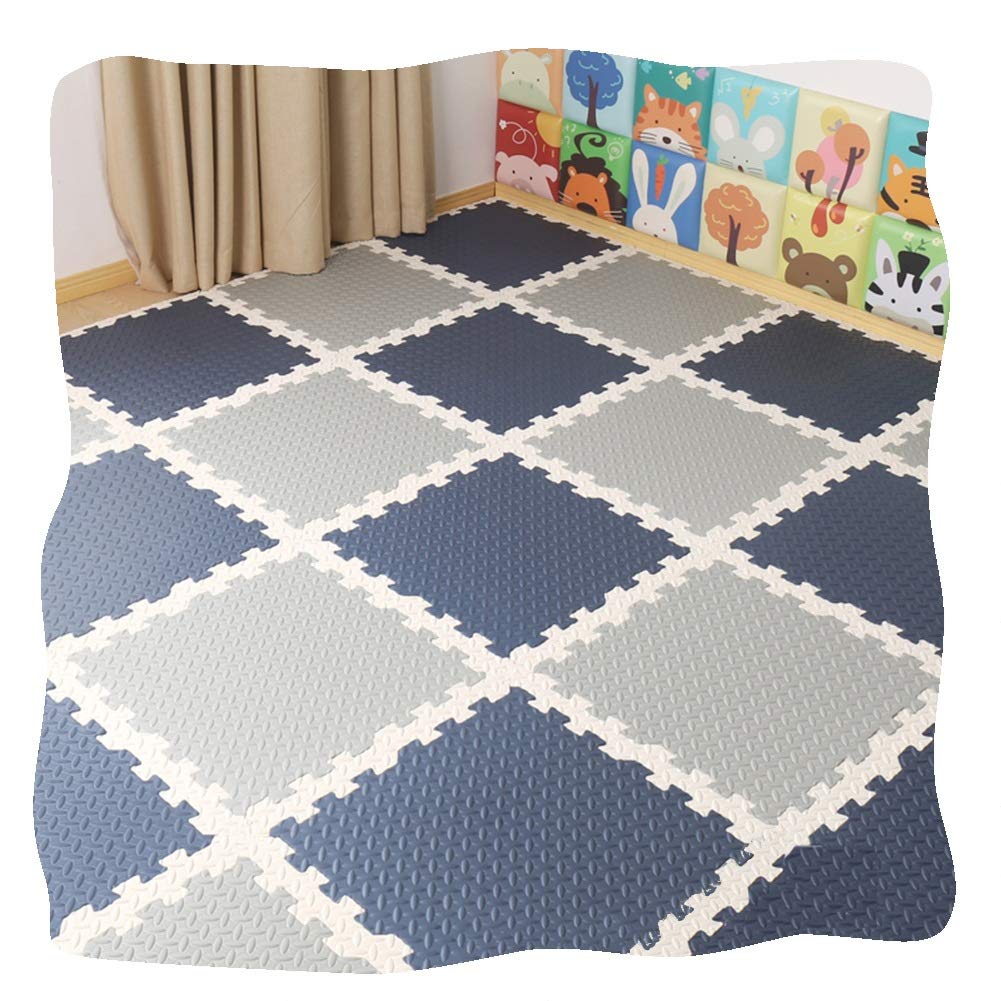 JIAJUAN Interlocking Foam Play Mats for Kids - Extra Thick 2.5cm Soft Puzzle Floor Tiles, Non-Toxic Baby Crawling Mat & Toddler Playroom Carpet (20-Piece Set, 60x60cm) - Perfect for Nursery, Daycare & Home Play Areas