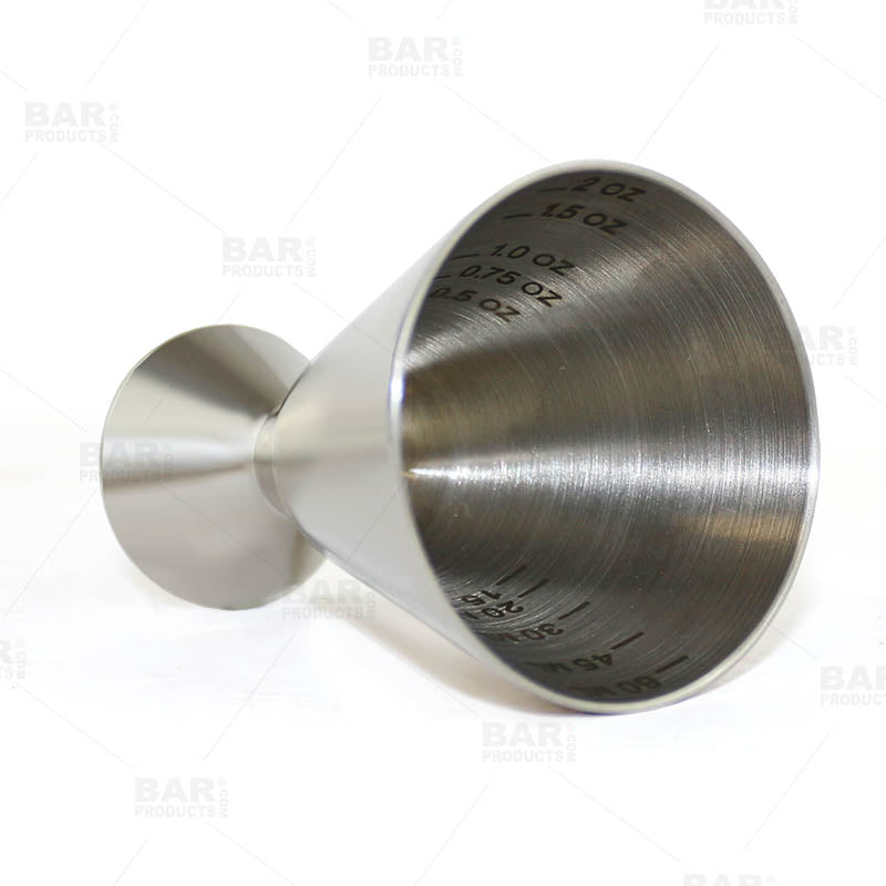 BarConic® Professional Heavy Weighted Stainless Steel Jigger - Perfect for Cocktail Making, Bartending & Home Mixology
