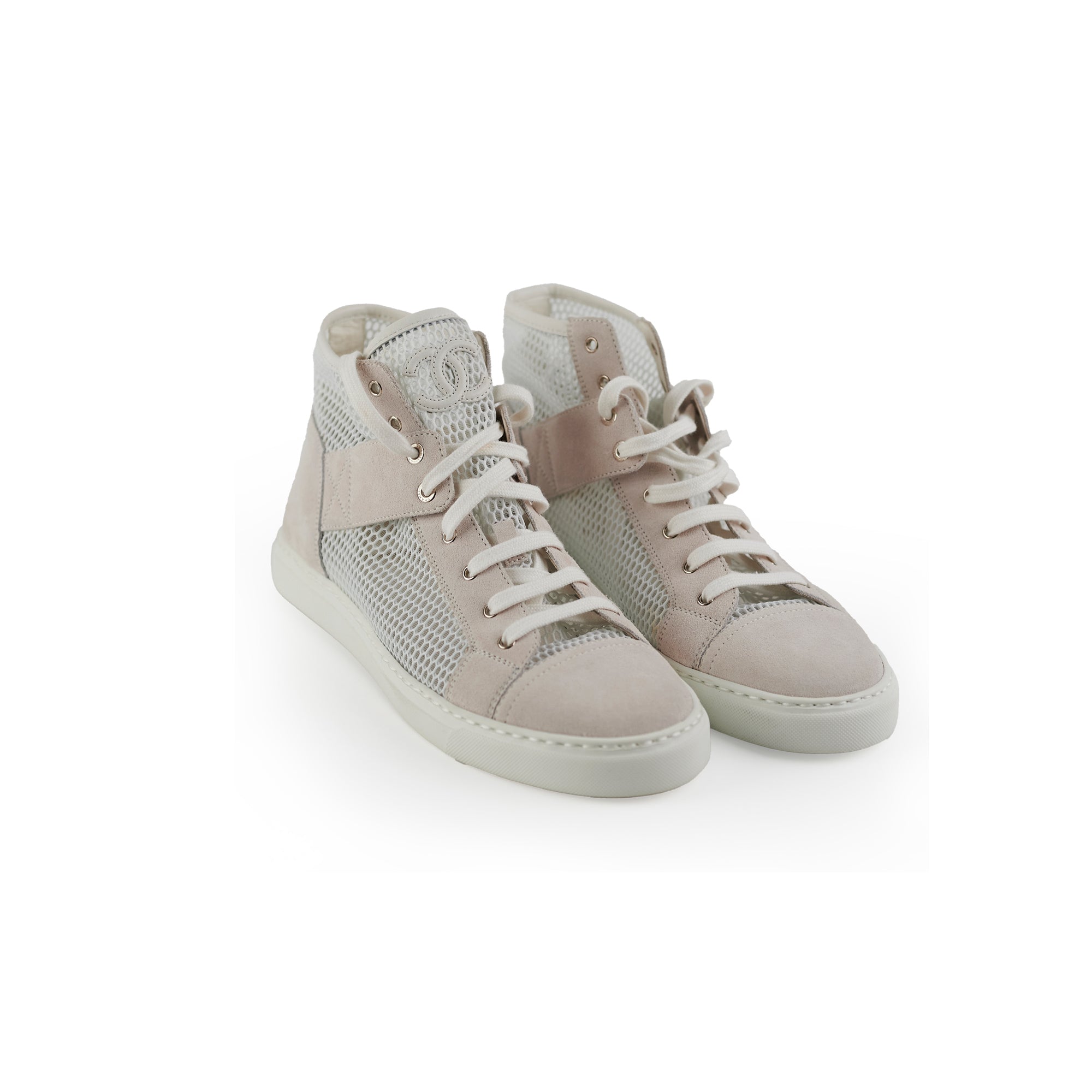Chanel Mesh & Fabric Sneakers for Women - Size 40.5 (US 9.5) - Comfortable Luxury Fashion Shoes for Casual Wear & Street Style