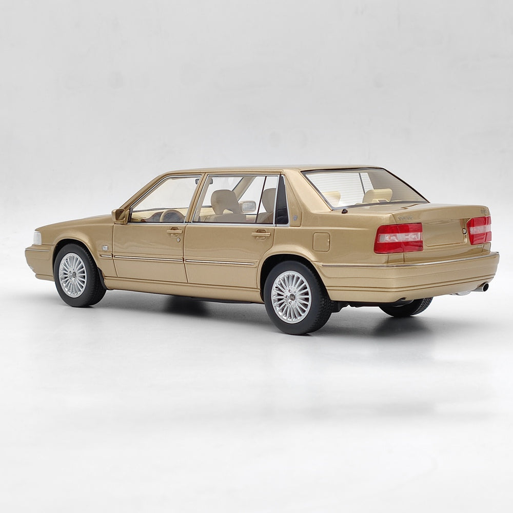 1/18 Scale Volvo S90 Royal Level 3 1998 Gold Resin Model Car - Collectible Toy Car for Adults, Diecast Vehicle Display, Gift for Car Enthusiasts | Perfect for Home Decor, Office Display, and Collector Showcase