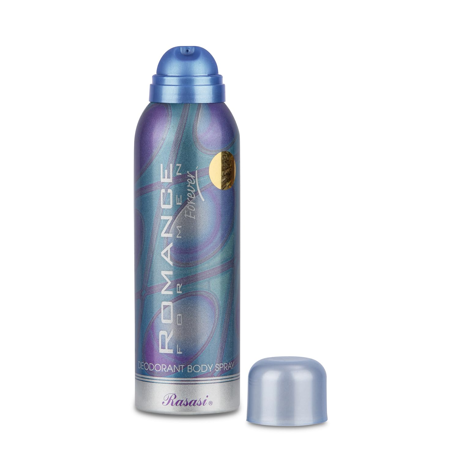 RASASI Romance For Men Forever Deodorant Spray - 200ml | Long Lasting Odor Protection | Skin Friendly Deodorant for Men | Fresh Scent Body Spray | Perfect for Daily Use, Gym & Outdoor Activities