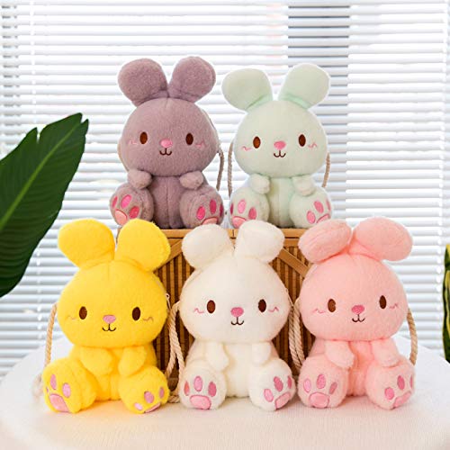 Cute Bunny Plush Backpack for Girls - Kawaii Stuffed Animal Shoulder Bag with Coin Purse, Pink Birthday Gift for Kids - Perfect for School, Travel & Playdates
