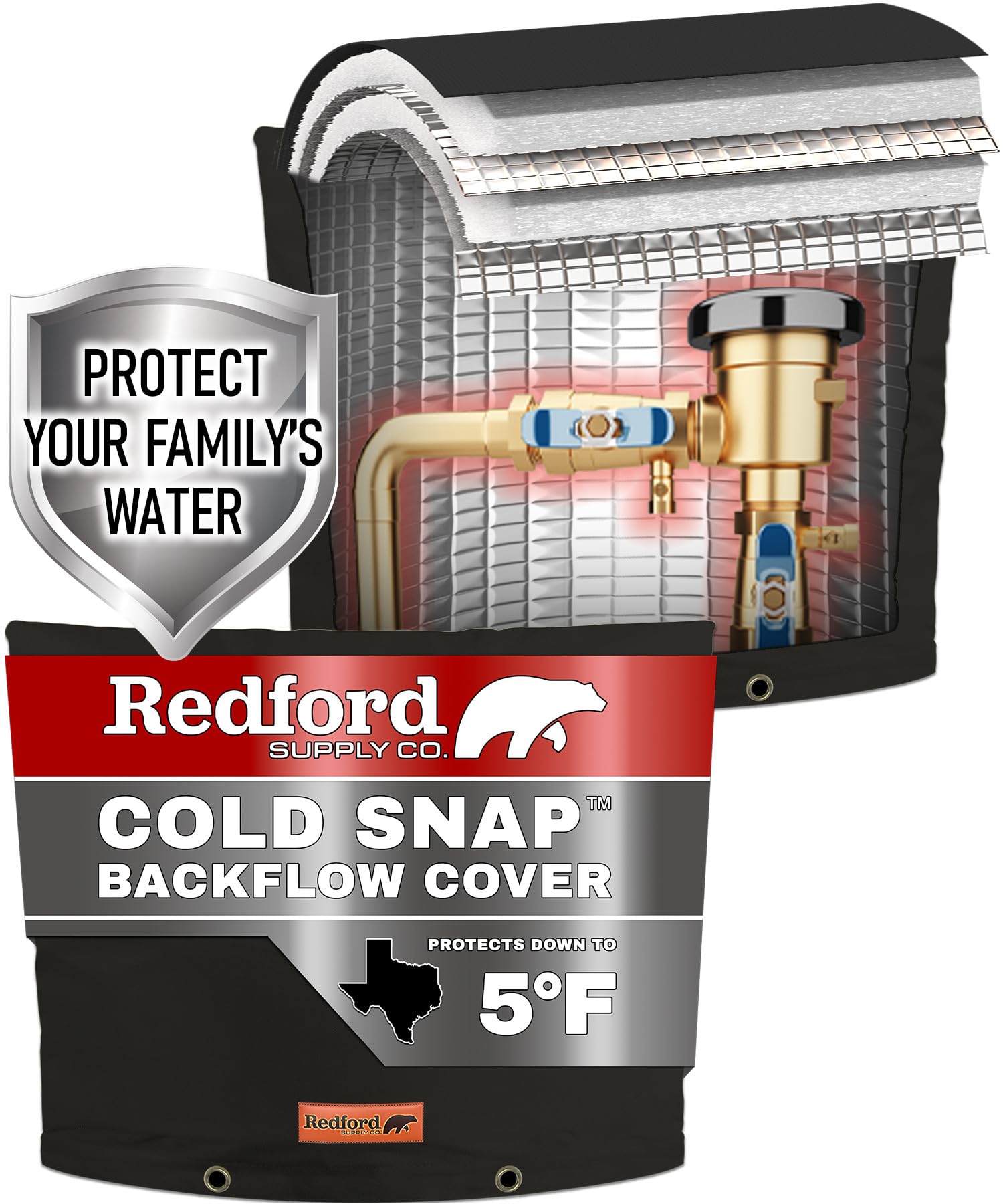 Redford Supply Co. Cold Snap (5°F) Backflow Preventer Insulation Cover - 36