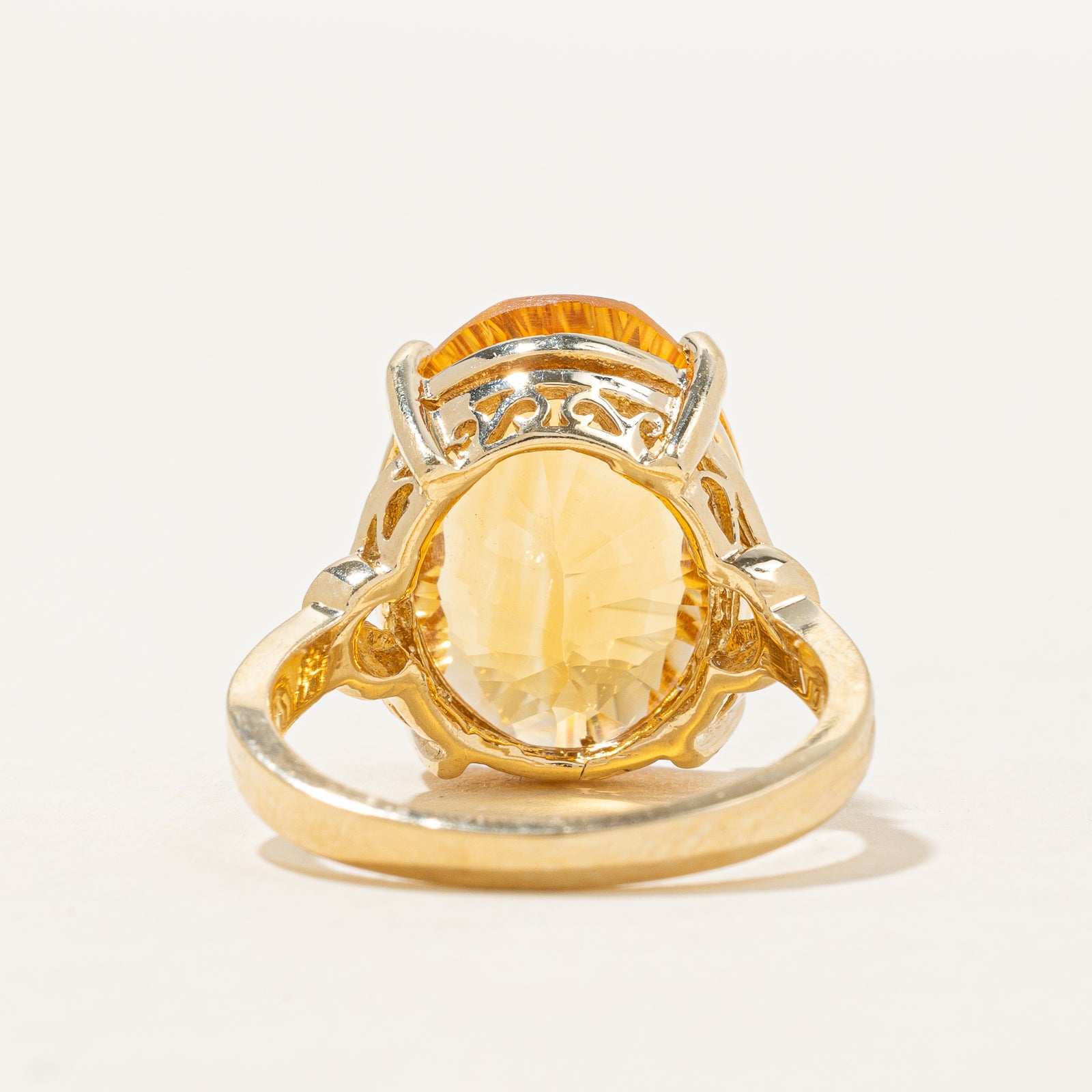 12.00ct Citrine Cocktail Ring for Women - Size 8 | Elegant Statement Jewelry for Parties, Weddings & Special Occasions