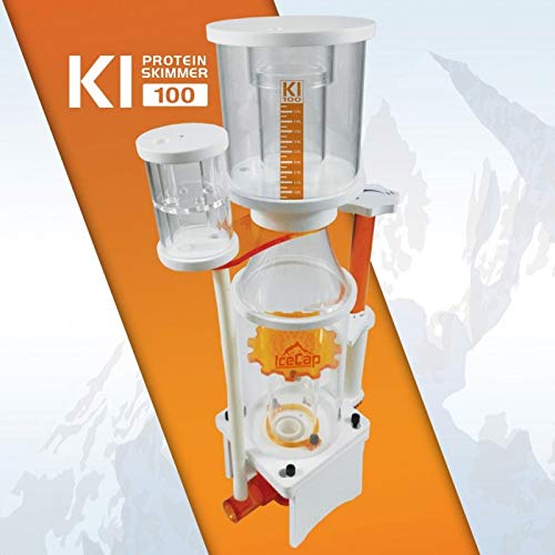IceCap K1-100 Protein Skimmer for Saltwater Aquariums - Efficient Marine Tank Filtration System for Reef & Fish Tanks - Perfect for Home & Office Aquarium Maintenance