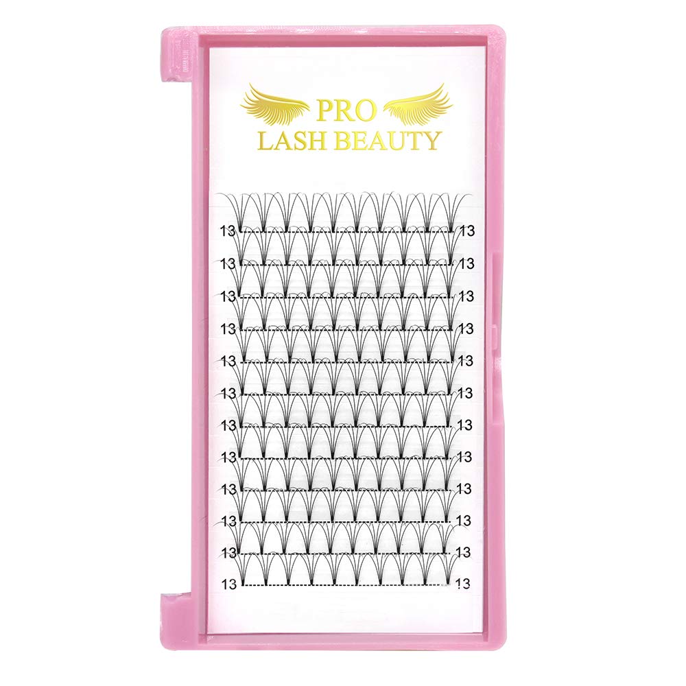 4D 6D 8D Premade Volume Eyelash Extensions - .07 .10 C D Curl Short Stem Lashes - 9 to 20mm False Eyelashes for Natural & Dramatic Look (4D-D-0.10,13mm) - Perfect for Weddings, Parties & Daily Wear