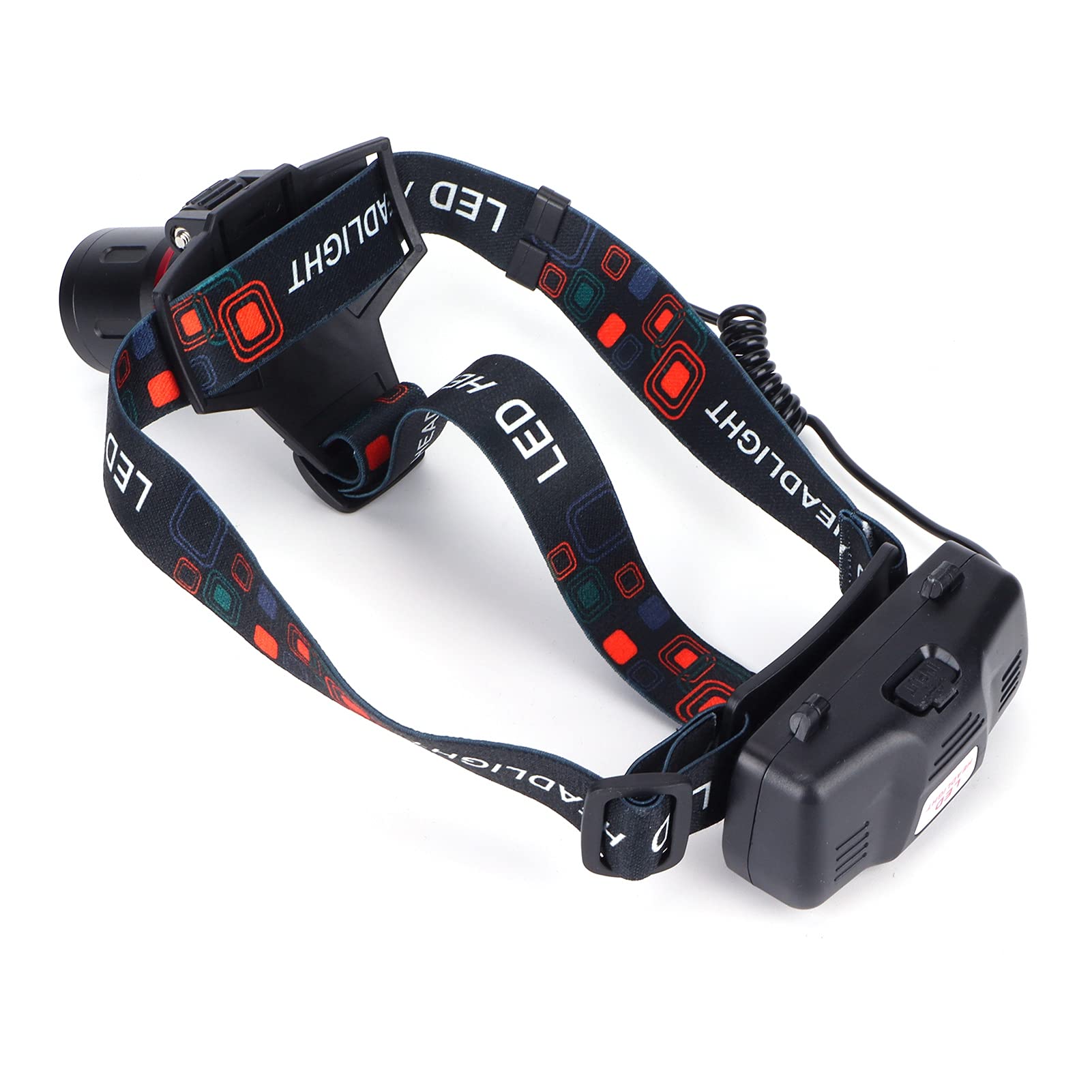 Waterproof USB Rechargeable Red LED Headlamp for Night Running, Hiking, Camping & Outdoor Activities - Adjustable Headlight with Long Battery Life