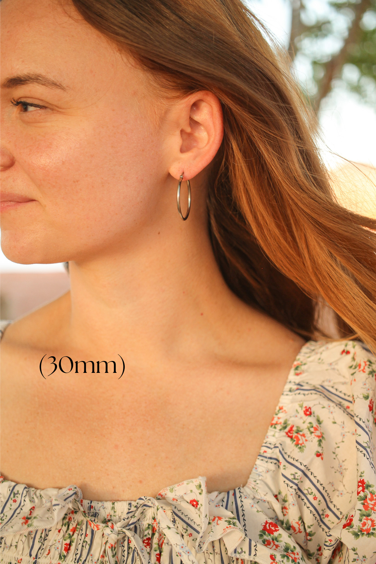 Silver Megan Hoop Earrings - 4 Size Options for Women | Perfect for Everyday Wear, Parties & Gifts