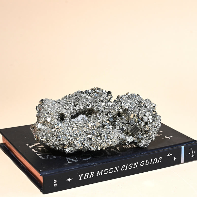 Natural Pyrite Cluster - 2.6lbs Raw Mineral Specimen for Home Decor, Crystal Healing & Gift Ideas | Perfect for Meditation, Feng Shui & Mineral Collection