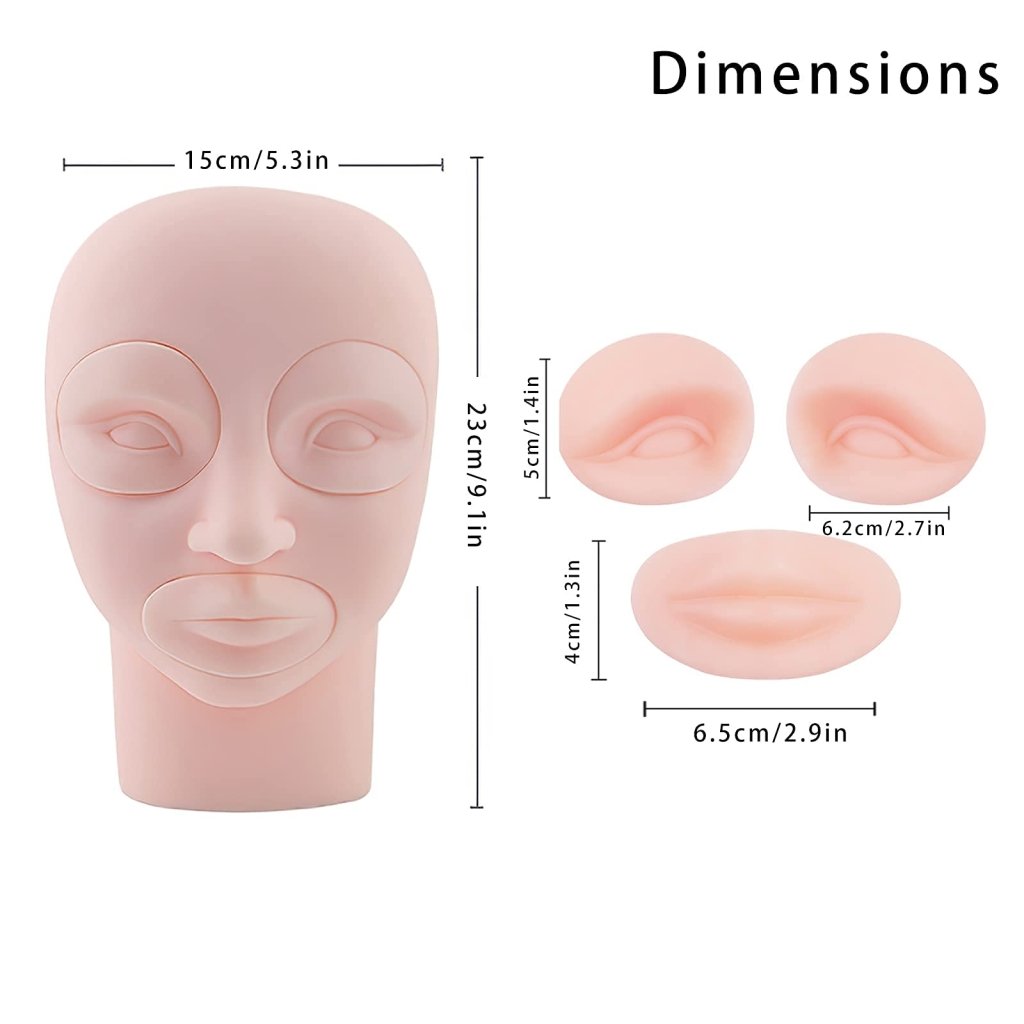 Professional Eyelash Extension Practice Head - Mannequin Training Head for Lash Artists & Beginners - Perfect for Salon Practice, Home Training & Beauty School Use