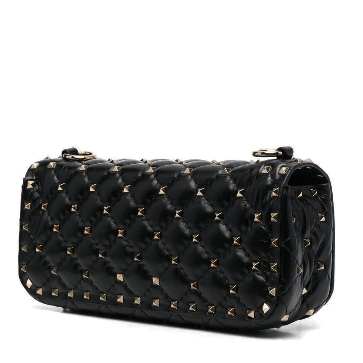 Stylish Black Spike Baguette Bag - Trendy Shoulder Purse for Women | Perfect for Parties, Night Out & Everyday Use