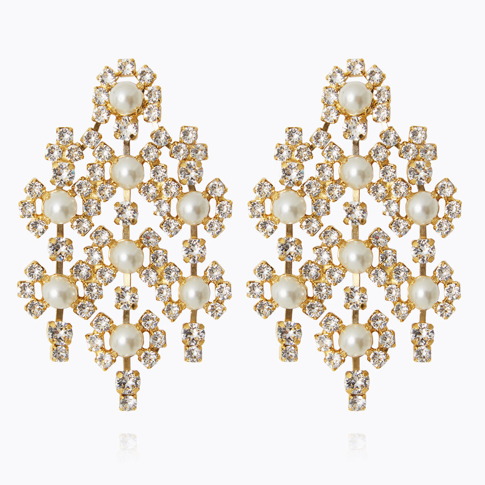 My Soulmate Pearl & Crystal Earrings – Elegant Dangle Earrings for Women, Perfect for Weddings, Date Nights & Special Occasions