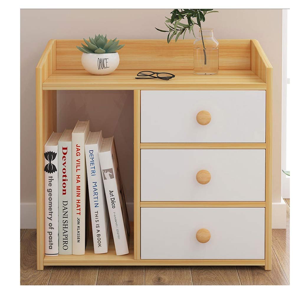 Simple Modern Wooden Nightstand with Drawer - Light Brown Bedside Table, Bedroom Storage Cabinet & Bedroom Furniture for Small Spaces, Living Room, or Dorm Use