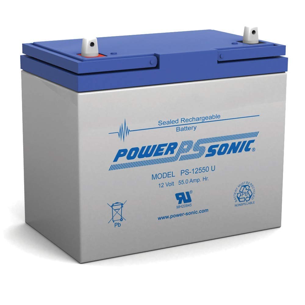 Power Sonic 12V 55Ah AGM Deep Cycle Battery - Replacement for SCADA Systems, Solar Power, UPS Backup & Off-Grid Applications - Perfect for Home Security, RV & Marine Use