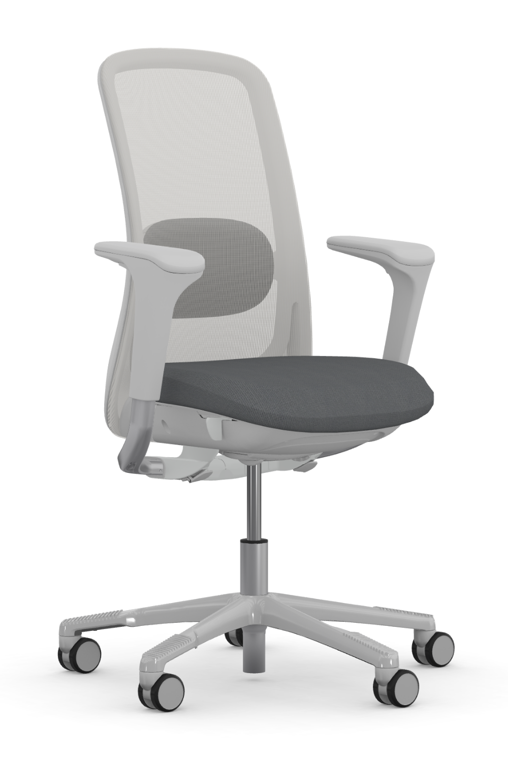 9 to 5 Office White Mid Back Task Chair with Lumbar Support - Ergonomic Computer Desk Chair for Home & Office Workspaces (Model 205)