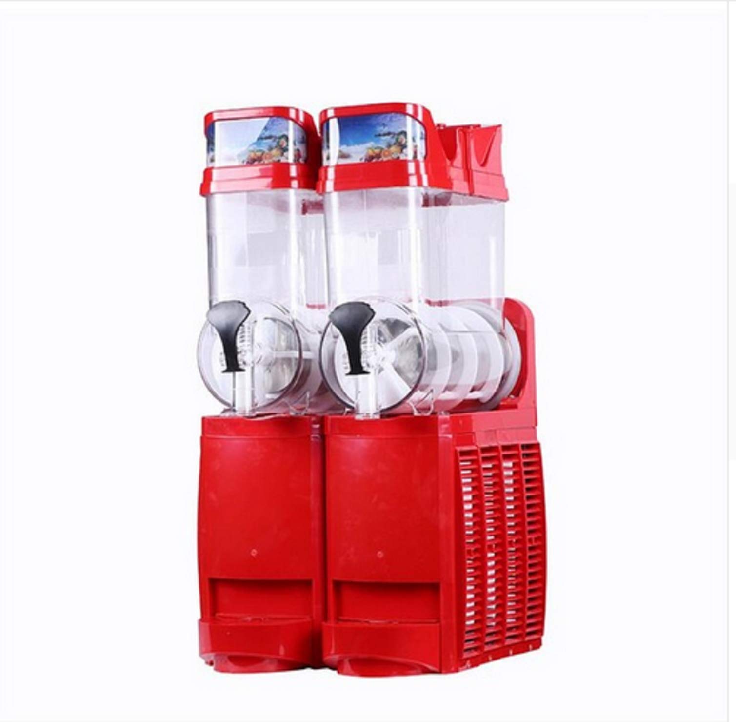 2X15L Commercial Frozen Drink Machine - Slushy & Juice Maker for Parties & Events (220V/50HZ, Red) - Perfect for Restaurants, Bars, and Outdoor Gatherings