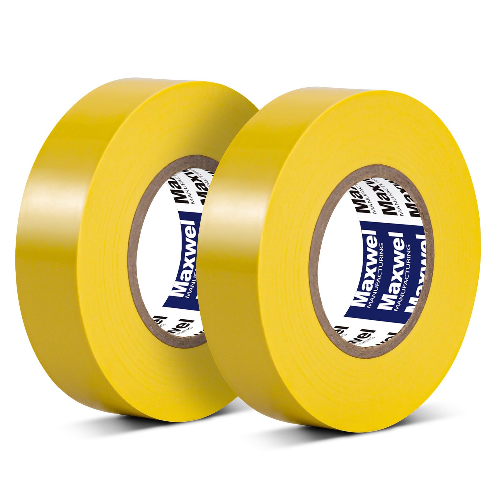 Yellow Vinyl Electrical Tape - 3/4 Inch x 60 Feet, Flame Retardant & Waterproof PVC Insulation Tape, 600V Rated for Professional & DIY Use - Ideal for Indoor/Outdoor Wiring, Automotive Repairs & Electrical Projects