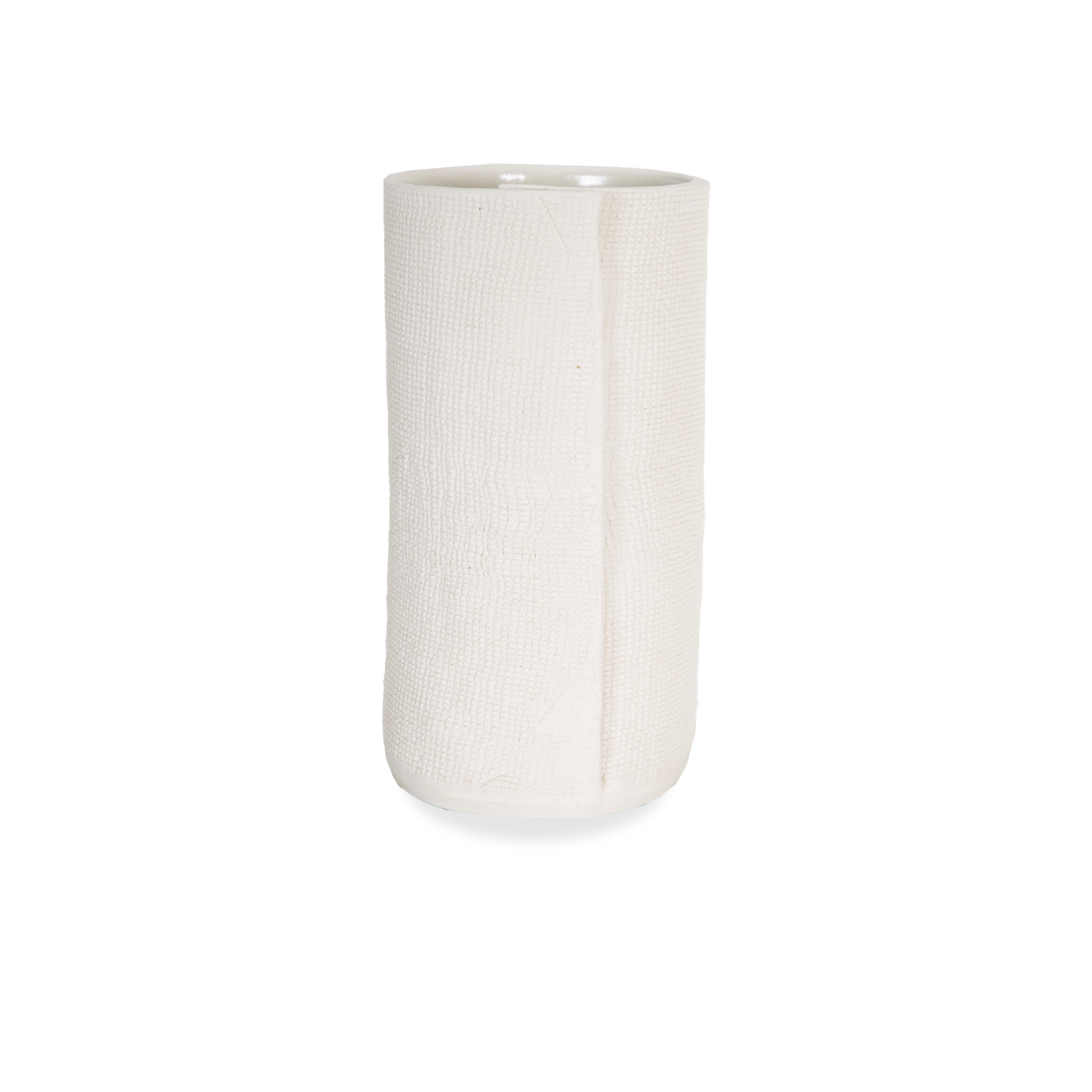 Natural Burlap Cylinder Vase - Rustic Farmhouse Home Decor for Weddings, Centerpieces & DIY Floral Arrangements