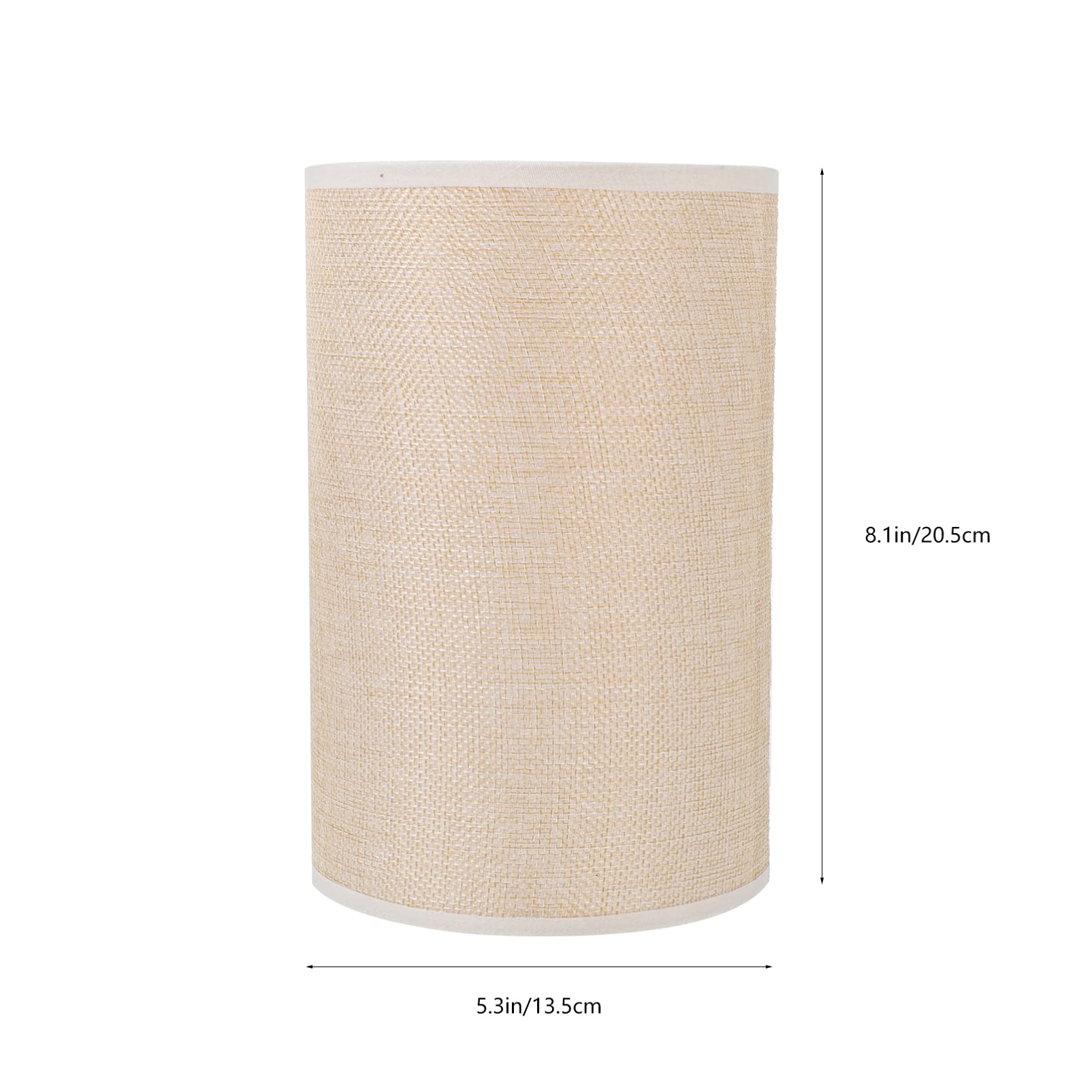 Uonlytech Small Cylinder Lamp Shade - 1Pc E27 Linen Drum Light Cover, Beige Cloth Lampshade for Table & Floor Lamps - Perfect for Bedroom, Living Room & Office Decor