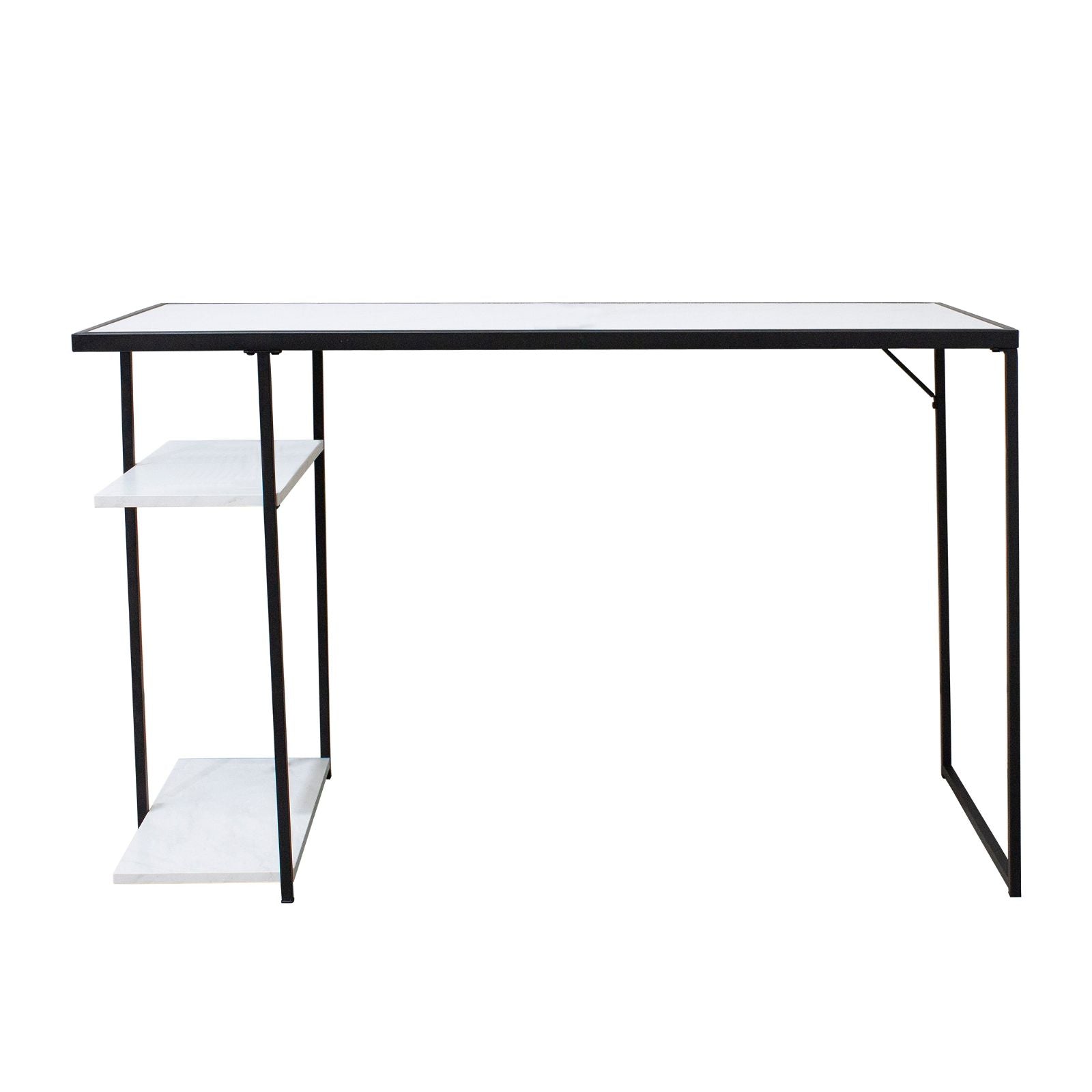 Modern Home Office Desk with Storage - Stylish & Functional Urban Style Writing Desk for Small Spaces - Perfect for Remote Work & Study