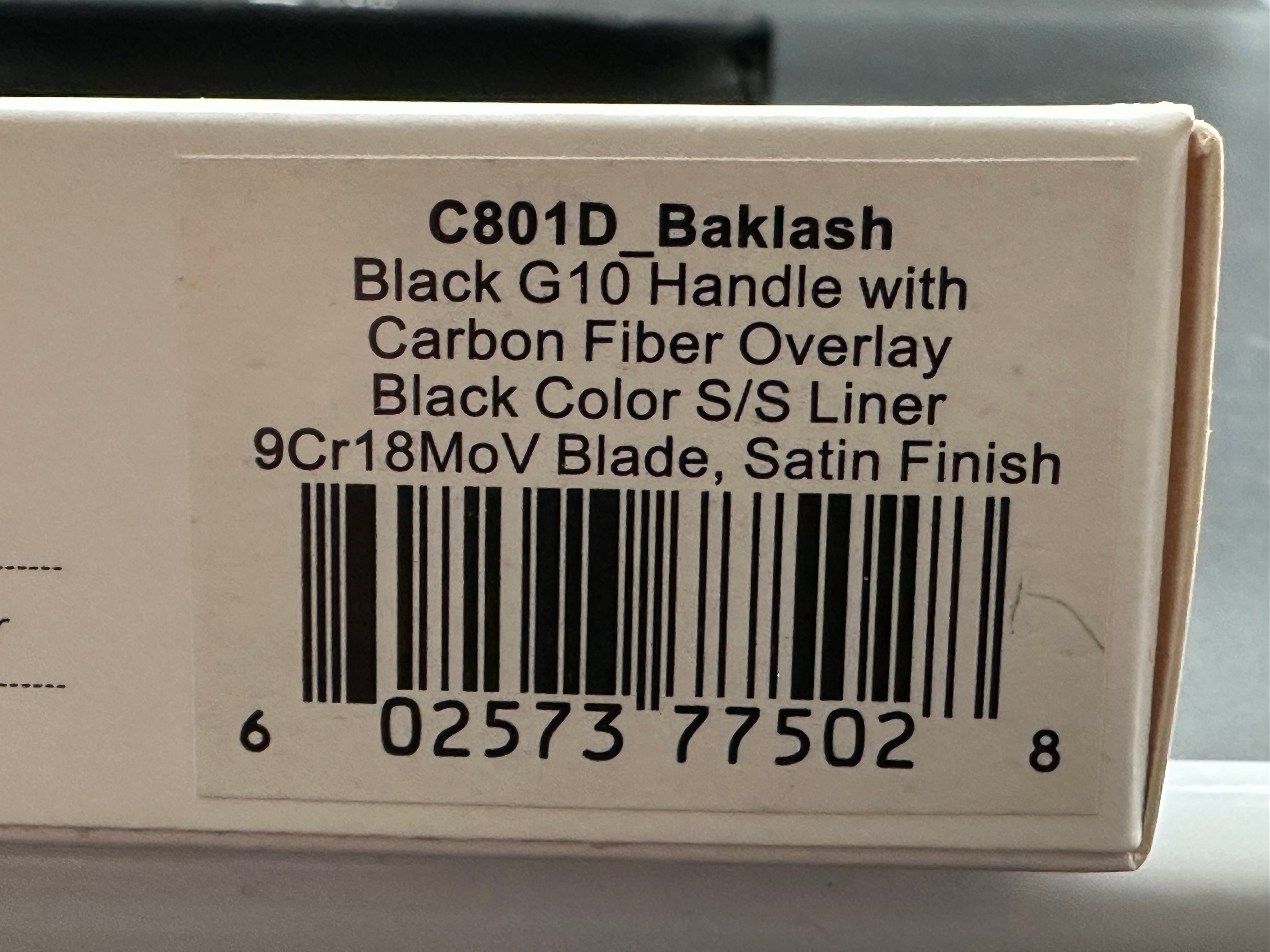 CIVIVI Baklash Flipper Liner Lock Knife - G10/Carbon Fiber Handle, 3.5