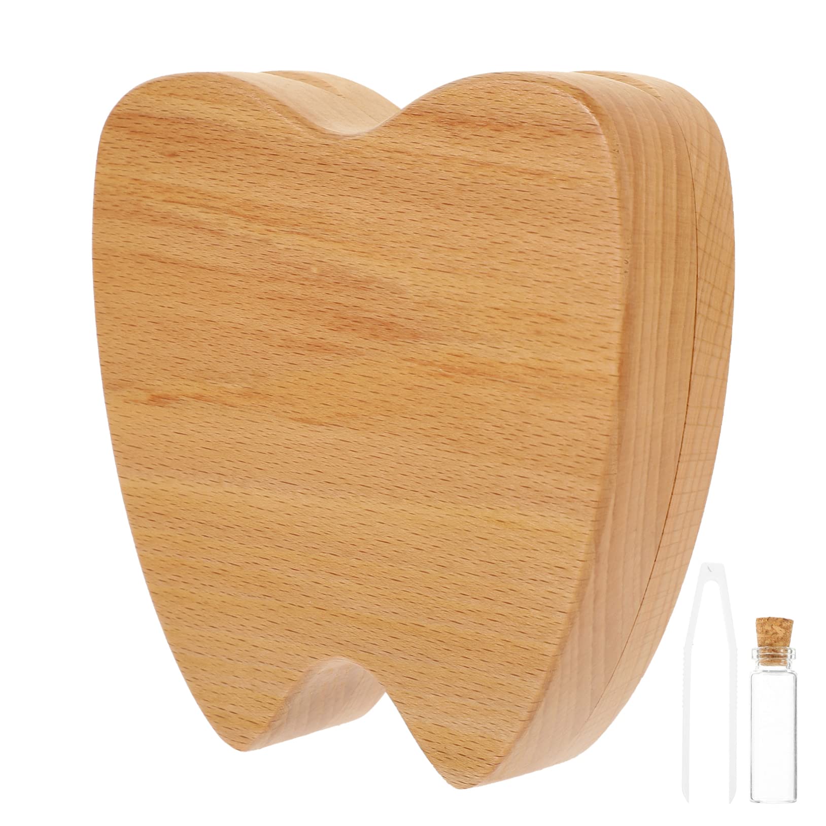 UPKOCH 2 Pack Wooden Baby Tooth Keepsake Box - First Lost Tooth Storage Container for Kids, Durable Tooth Holder for Baby Teeth Collection - Perfect for Memory Keeping & Baby Shower Gifts