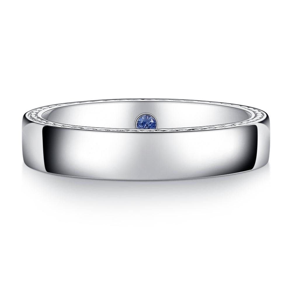 Elegant Petite Infinity Pave & High Polished Finish Wedding Band Set for Couples - Perfect for Anniversaries, Engagements and Romantic Gift Giving