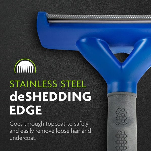 FURminator Large Dog Deshedding Tool for Short Hair - Reduce Shedding & Grooming at Home for Labs, Bulldogs & More