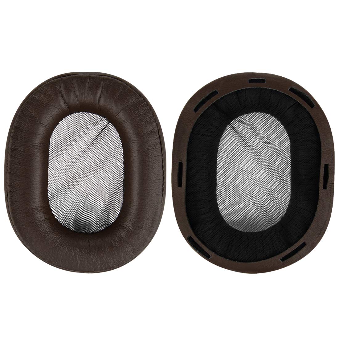 Geekria QuickFit Replacement Ear Pads for Sony MDR-1R & MDR-1RMK2 Headphones - Premium Brown Memory Foam Ear Cushions - Comfortable Headset Earpads & Ear Cups Cover Repair Parts - Perfect for Gaming, Music & Office Use