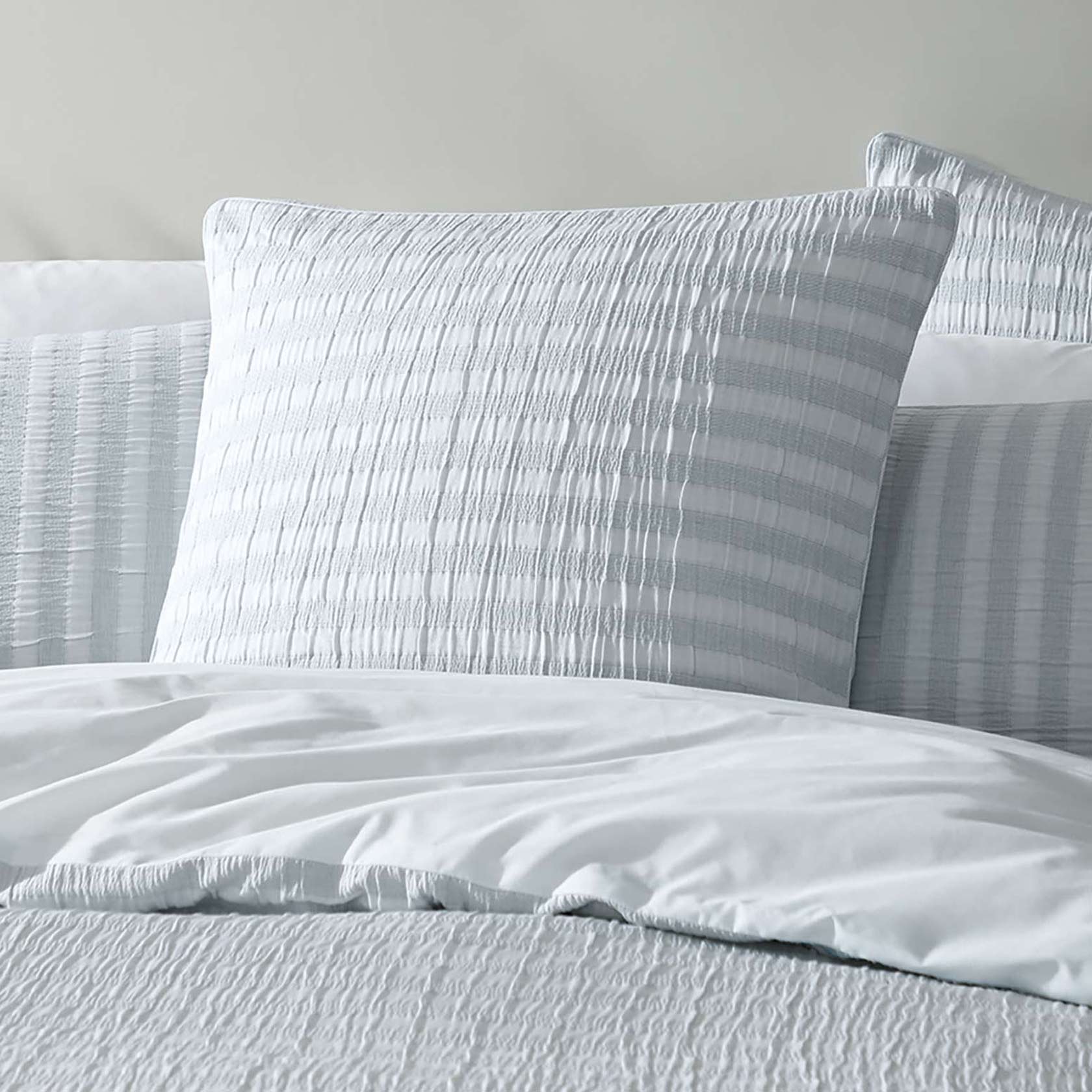 Emmet Sage European Pillowcase by Logan and Mason Platinum - Luxury Bedding for Master Bedroom & Guest Room Decor