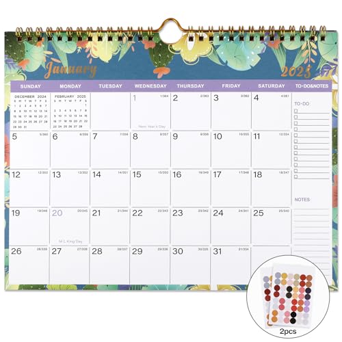 2025-2026 wall calendar flower
