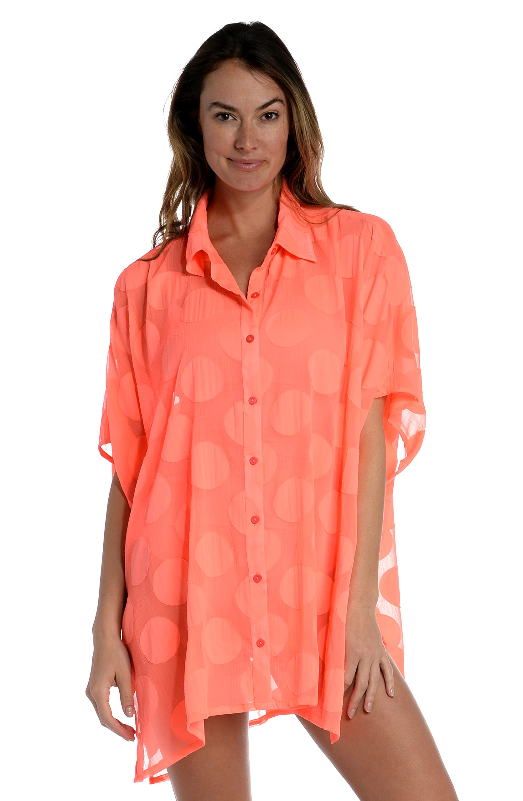Stylish Camp Shirt Swimsuit Cover Up - Lightweight Beachwear for Women, Perfect for Poolside, Vacation & Summer Outfits