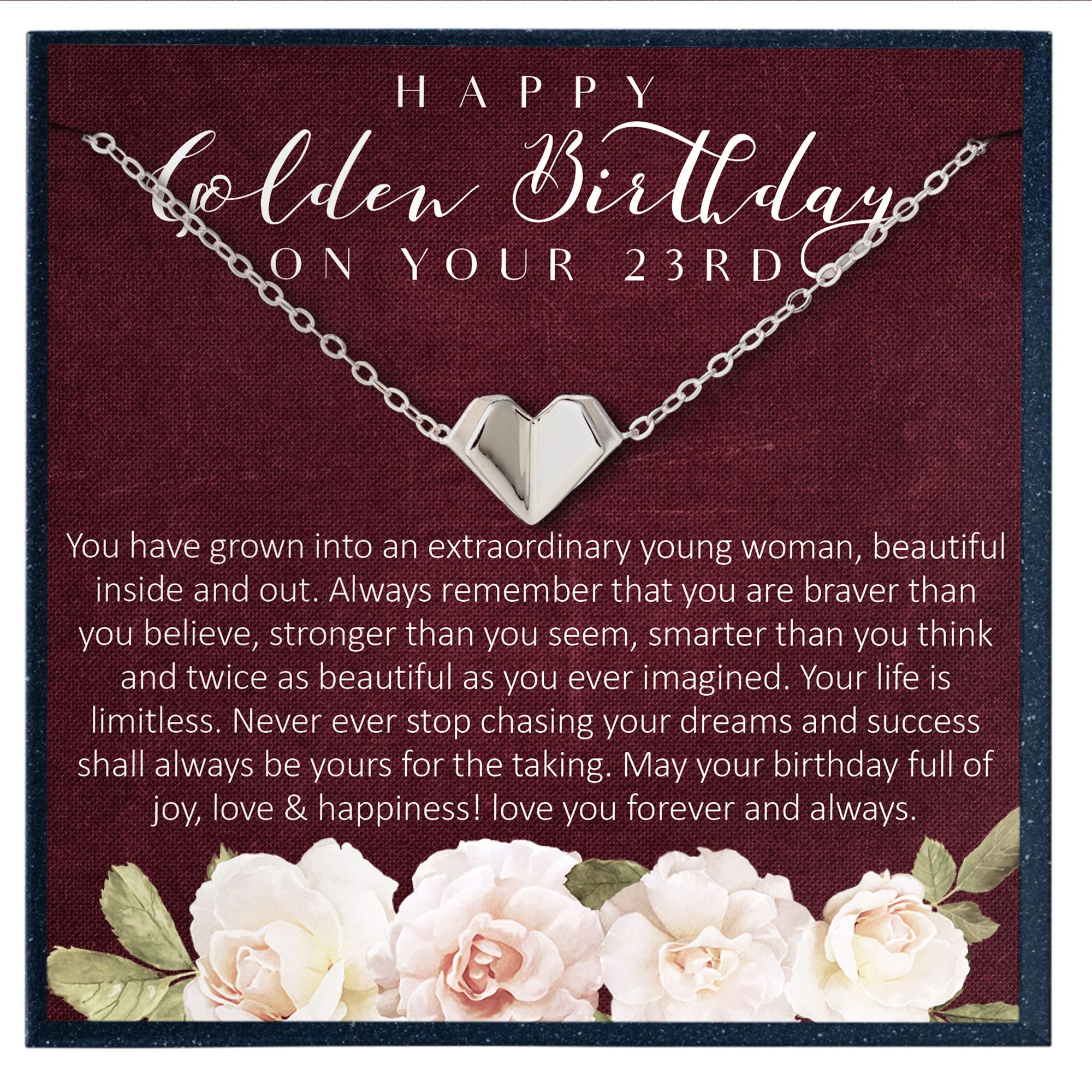 23rd Birthday Gift for Women - Heart Bracelet Jewelry for 23 Year Old Girl | Thoughtful Bday Present for Her | Perfect for Parties, Anniversaries & Special Occasions