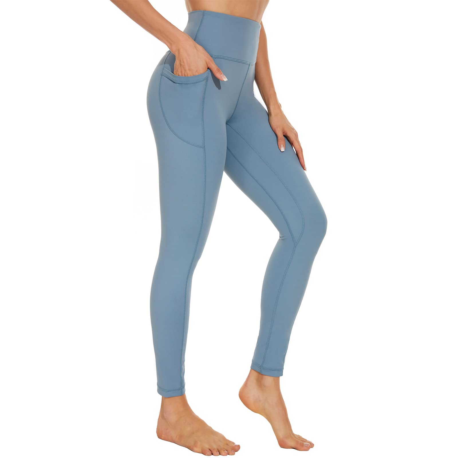 CCKO High Waisted Yoga Pants for Women with Pockets - Stretchy Workout Leggings with Tummy Control - Perfect for Gym, Running, Yoga & Everyday Wear