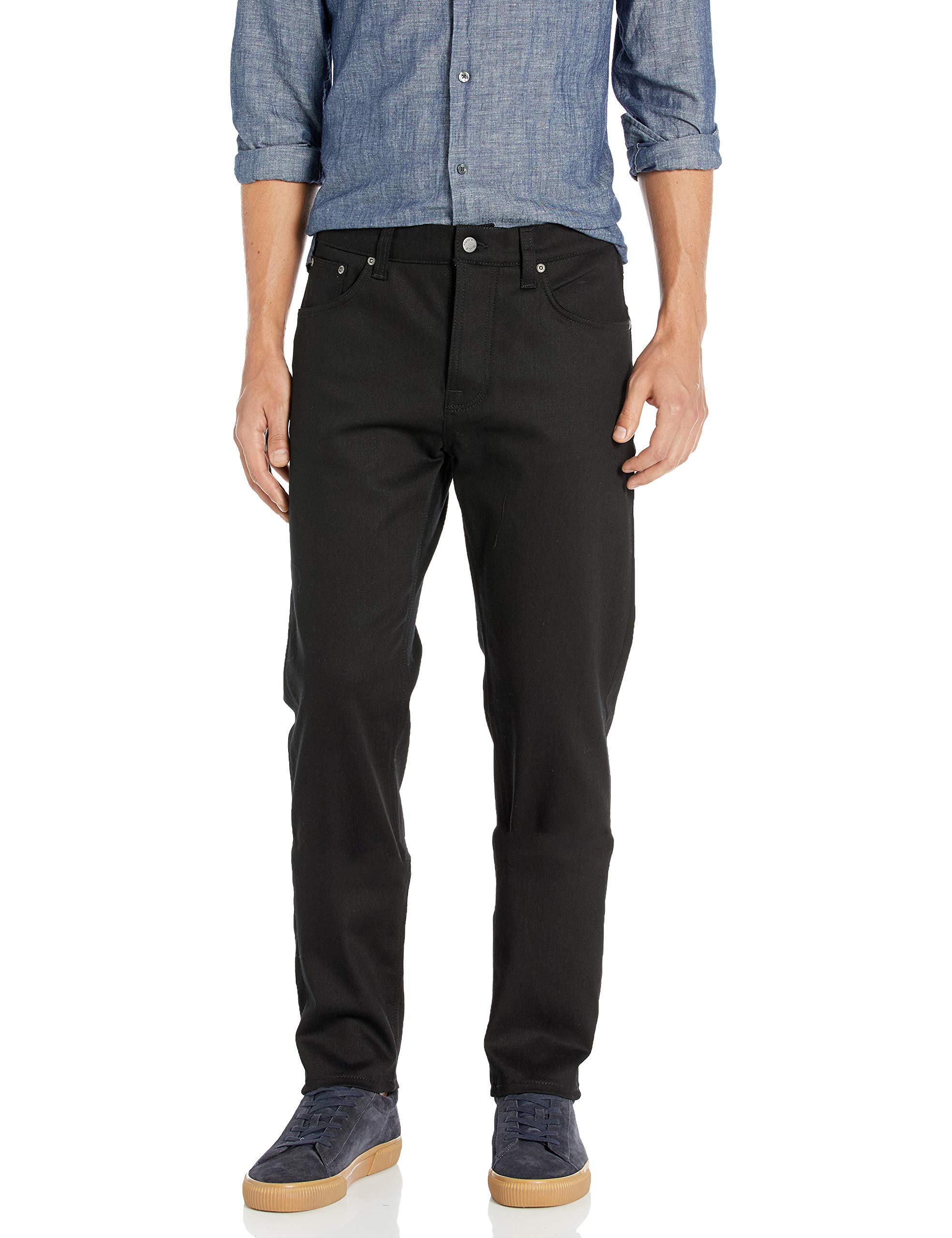 Nudie Jeans Steady Eddie II Dry Ever Black - Slim Fit Men's Denim Pants for Casual Wear & Everyday Style