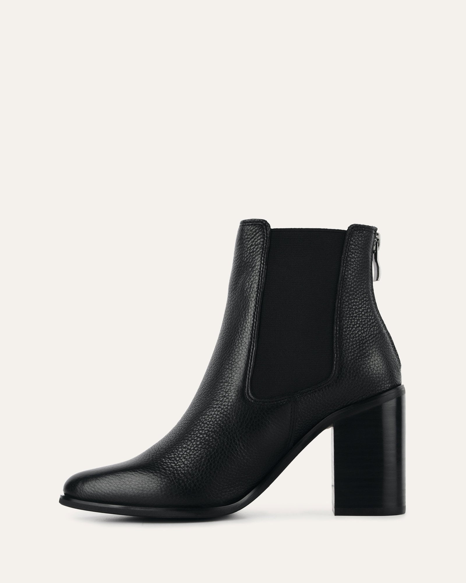 Black Leather High Ankle Boots for Women - Stylish & Comfortable LOVER Boots for Casual Outings, Dates & Night Out