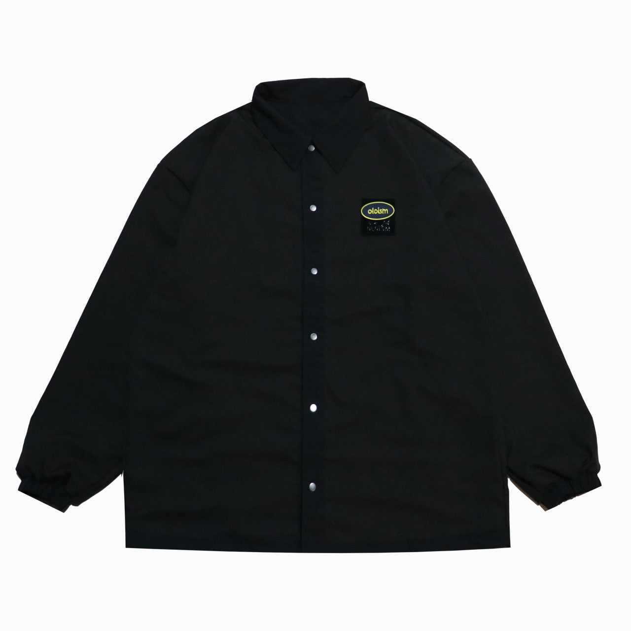 Oldism Double Coach Jacket for Men - Stylish Black Vintage Bomber Jacket | Perfect for Casual Outfits, Streetwear & Fall Layering