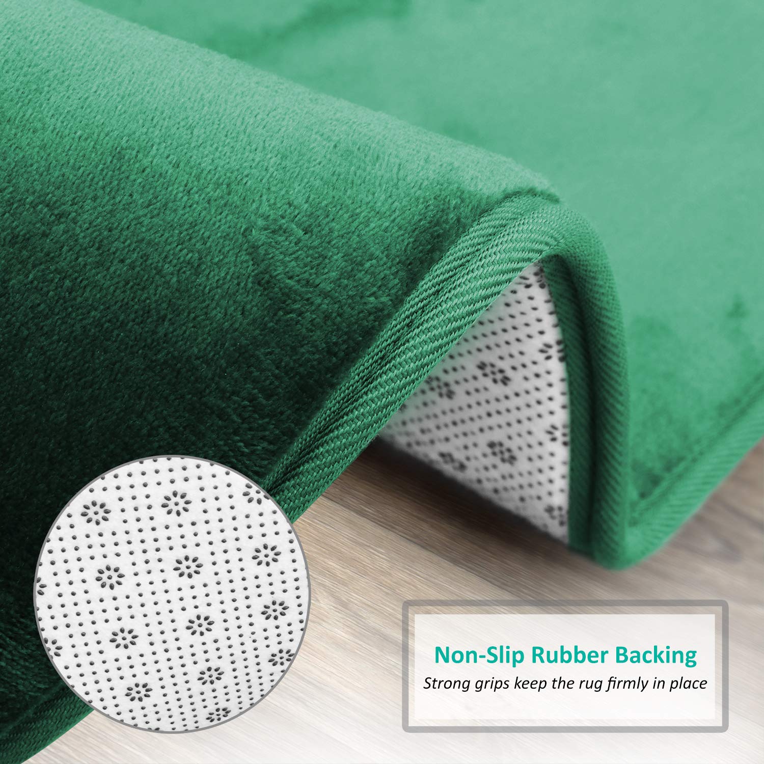 Clara Clark 3-Piece Memory Foam Bath Mat Set - Non-Slip Absorbent Velvet Bathroom Rugs, Fast Drying Contour Mats (20