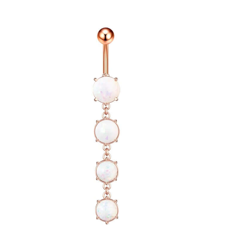 Sparkly Butterfly Opal Dangle Belly Button Rings | Q0202 | Stylish Body Jewelry for Women, Perfect for Parties, Beach & Everyday Wear